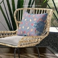 thumbnail image 3 of Amrita Sen Designs  20 x 20 in. Paisley Leaf Geo Broadcloth Indoor & Outdoor Zippered Pillow - Multi Color, 3 of 5
