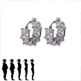 thumbnail image 3 of JINCBY Clearance,Hair Clip Without Ear Hole Slimming Ear Rings Metal Ear Nail Multilayer Diamond Inlaid C-shaped Lymph Detumescence Ear Rings Gift for Women, 3 of 6