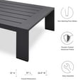 thumbnail image 7 of Modway Tahoe Outdoor Patio Powder-Coated Aluminum Coffee Table in Gray, 7 of 7