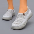 thumbnail image 2 of Orthopedic Walking Shoes fo Women Wide Toe Box Breathable Knit Mesh Comfortable Soft Sole Arch Support Workout Gym Shoes White Size 8, 2 of 7