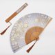 thumbnail image 1 of Encantador, elegante, moderno, para mujer, hecho a mano, de seda de bambú (21 cm), con bolsillo plegable, abanico de mano, plegable, transparente, con bolsas de seda/envoltura., 1 of 5