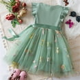 thumbnail image 5 of Pounoo New Dresses For Kids Girls' Summer Butterfly Print Dress Sleeveless Ruffled A-Line Sundress Holiday Party Daily Wear Dresses For Girls 10-12, 5 of 10
