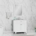 thumbnail image 2 of Alya Bath Norwalk 30" Solid Wood Vanity with Carrera Marble Top in White, 2 of 6