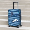thumbnail image 6 of Hirioo Sharks on White Blue Striped for Elasticity Suitcase Cover (No luggage Included) Durable Luggage Protector Fits 18-32 Inch Luggage-Medium, 6 of 7