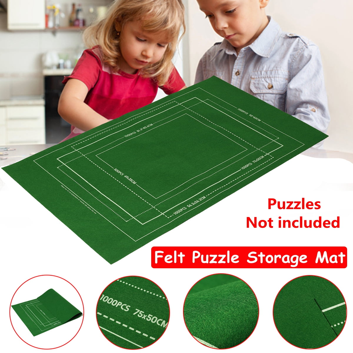 Jigsaw Puzzle Mat Storage Roll Large Case Box 3000 Pieces Board Store Kids Save 