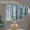 thumbnail image 2 of Blue Kitchen Curtains 36 Inch Length Grey Window Curtains Over Sink Set of 2, Abstract Painting Art Short Tier Curtain for Kitchen, Modern Small Kitchen Decor 26x36 Inch, 2 of 5