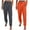 Orange, variant on LLYwey Thermal Leggings for Women On Clearance Ladies Casual Trousers Fleece Lined Pants Thick Solid Color Plus Size Running Sports Pants New Winter Pants Orange M