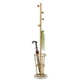 thumbnail image 4 of Kings Brand Furniture Freestanding Metal Hall Tree Coat Rack Stand with Umbrella Holder for Entryway Hanging Clothes, Hats, Bags (Gold), 4 of 5