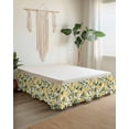 thumbnail image 2 of Vintage Lemon Bed Skirt Fruit Leaf Floral Beige Background Country Bed Skirts King Size 16 Inch Drop, Wrap Around Dust Ruffle&nbsp;Bedskirt with Adjustable Elastic Belt for Queen Size Beds, 2 of 7
