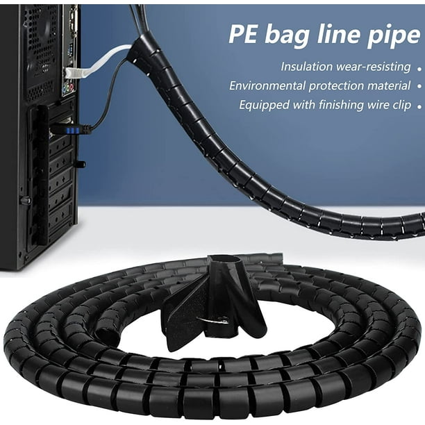 Cache Cable, 2m Gaine Souple Electrique Cable Management, Gestion