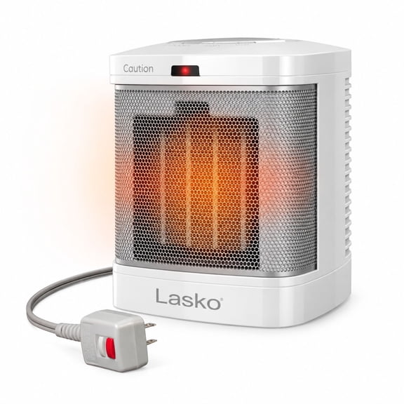 Lasko CD08210 White 1500W 2 Speed, 1-Hour Timer Bathroom Ceramic Space Heater