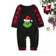 thumbnail image 2 of Conjuntos de pijamas navideños familiares a juego Grinch 2024, pijama de Grinch con parte superior y pantalones de pijama a cuadros, pijama de Grinch para niños y adultos para la familia, 9 Meses, 2 of 4