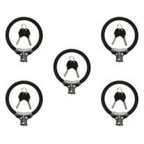 5 Sets Door Bicycle Lock Sturdy Bike Lock Travel 14.6X12X2.5 Black