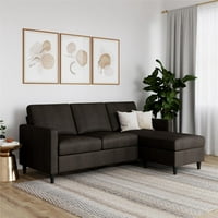 Deals on DHP Cooper Reversible Sectional Sofa