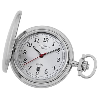 Fishing Pocket Watch Silver Gold w/ Chain Hunting Camping Outdoors Fathers Day Fisherman pocket watch - Gem main image 4