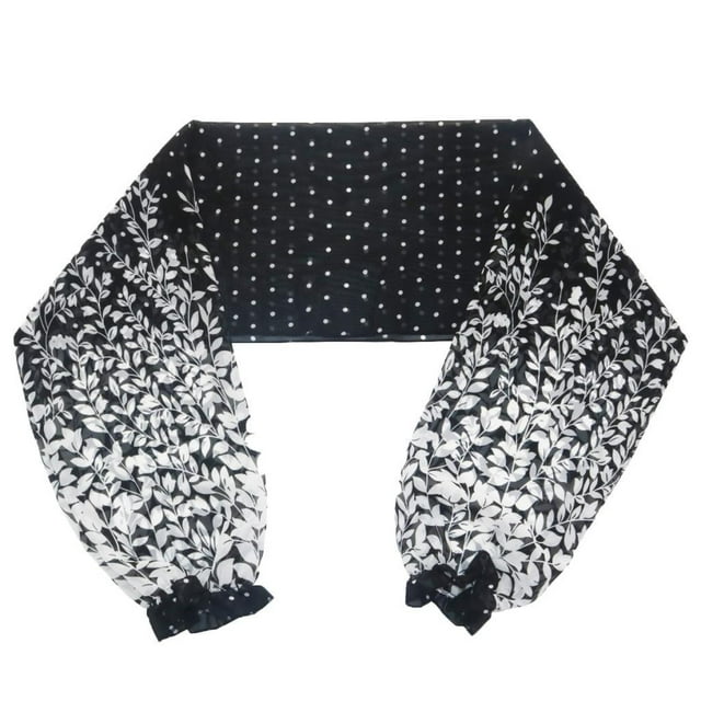 Anti Manto Mujer para Aire Acondicionado, Mantas Cómodo Casual de Manga Flor negra Hugo Bolero de manga larga para mujer