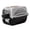 Black, variant on FTsdfkl Pets Carrier,Kennel,19in,Long,Hard-Sided,Small Dog and Cat Carrier Max 8 kg,Travel Animals Car Plane, Train, Steel Door, Secure Closure