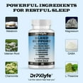 thumbnail image 6 of Sleep Aid-Melatonin-L Theanine-Valerian Root-Passion Flower-Chamomile-Magnesium-GABA-Lemon Balm-60 Capsules, 6 of 10