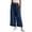 Navy Pants, variant on Women Casual Wide Leg Pants For Relaxed Fit Summer Trousers With Fringe Detail And Cropped Relaxed Fit Ladies Solid Color Dailywear