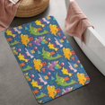 thumbnail image 2 of Blue Cartoon Dinosaurs Party Pattern Bathroom Rugs Mat,Non Slip Microfiber Bathroom Rug,Rubber Backing,Soft Bathroom Mats for Bathroom Floor,Tub and Shower,20x32in(50x80cm), 2 of 5