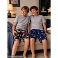 thumbnail image 4 of Beezizac Boys 2-Pack Soft Sleep Shorts Neon Soccer & Glow Soccer Assorted Pajama Bottoms Sizes 10, 4 of 7