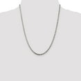 thumbnail image 4 of 925 Sterling Silver Rope Chain Styles Necklace Rhodium-plated 3 mm Diamond-cut 22 inch, 4 of 4