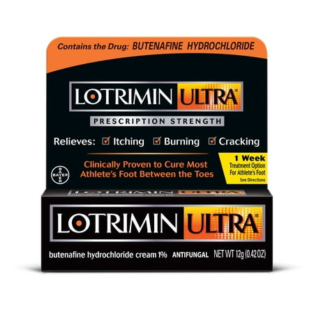 Lotrimin Ultra 1 Week Athlete's Foot Treatment Cream, 0.42 Ounce (Best Treatment For Foot Drop)