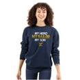 thumbnail image 3 of US Navy Logo My Son Hero Sailor Unisex Plus Size Sweatshirt Brisco Brands 2X, 3 of 5