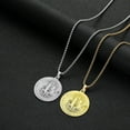 thumbnail image 3 of Stylish New 14K Yellow Gold Bitcoin Pendant Necklace Gold Plated Round Bitcoin Pendant Necklace Jewelry, 3 of 5