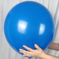 thumbnail image 1 of Conjunto de 10 globos azules de 18 pulgadas KIRIKOU grandes globos redondos de látex grueso de helio para la decoración de la fiesta de graduación de la ducha del bebé de la boda de cumpleaños, 1 of 5