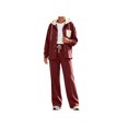 thumbnail image 5 of Zynoxe Womens Sweatsuits 2 Piece Set Soft Corduroy Drawstring Hooded Sweatshirt & Elastic Waist Sweat Pants Suit Fashion Button Down Lounge Sets Stylish Color Block Track Suit with Pockets Wine 2XL, 5 of 9