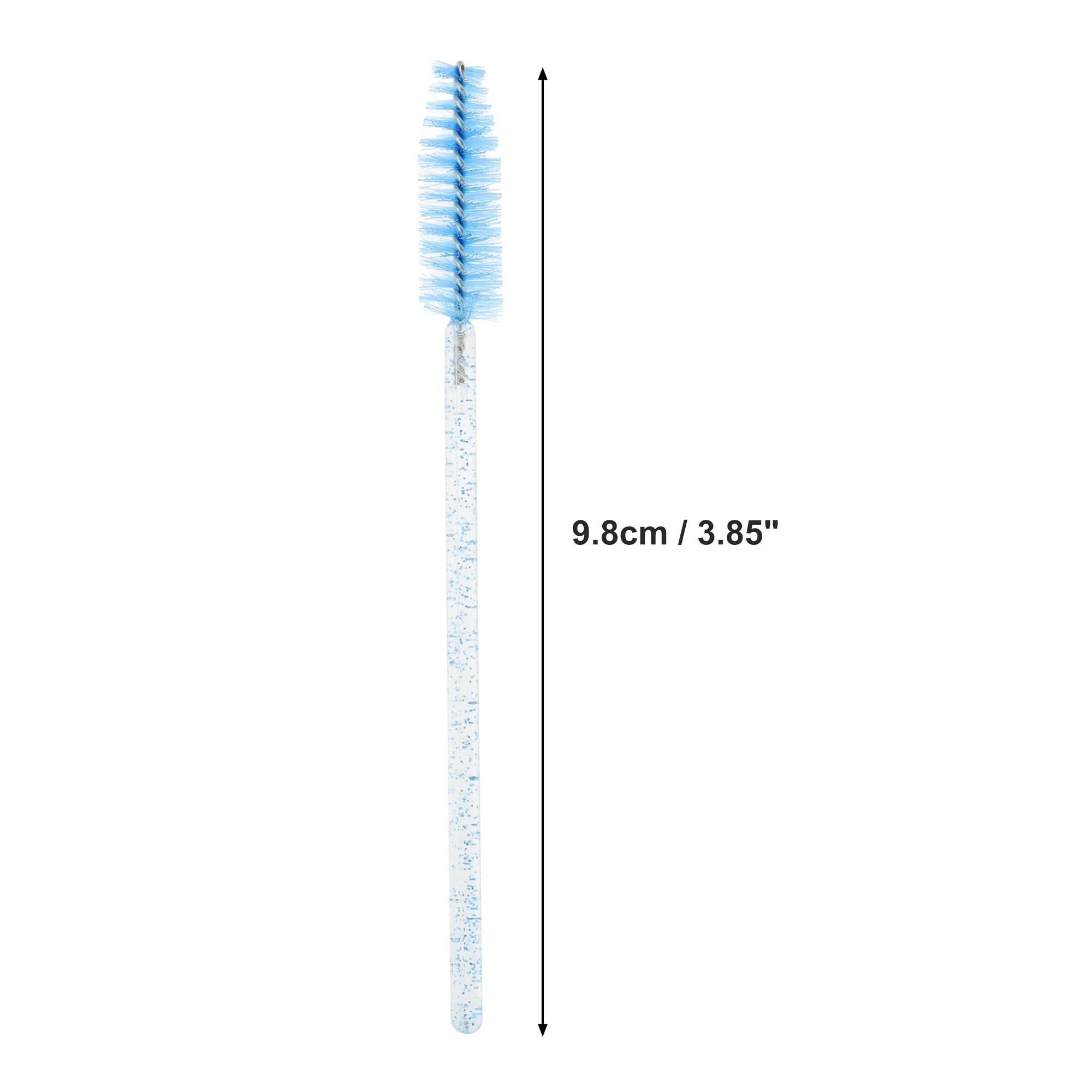 Unique Bargains 100 Pcs Portable Eyelash Brush with Protective Case for Vacation Blue