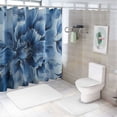 thumbnail image 7 of Shiartex Extra Long Blue and White Floral Shower Curtain Set with Hooks,Watercolor Gentle Colors Flowers Bathroom Curtain,Modern Minimalist Waterproof Bath Curtain for Bathroom Decor White, 7 of 7