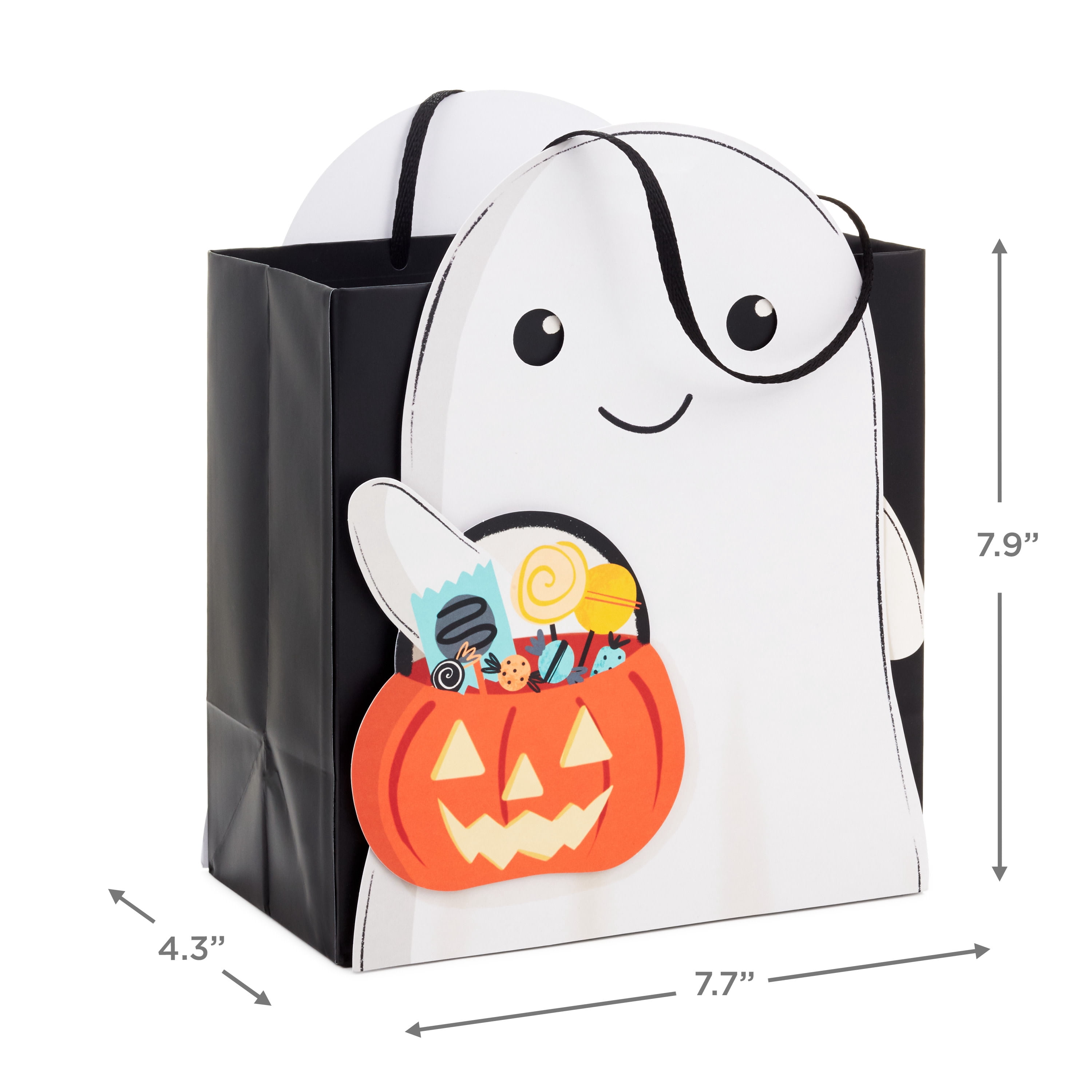 Hallmark Medium Halloween Gift Bag (Trick-or-Treating Ghost), 1 Count