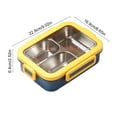 thumbnail image 3 of Bento Box Lunch Box 3 Compartment Snack Containers Reusable Meal Prep Container With Tableware for Home Travel Work Picnic Teenager Microwave Dishwasher Safe, 3 of 6