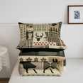 thumbnail image 5 of Manfei Green Check Buck Twin Comforter Sets,Rustic Woodland Bedding Set,Black Reversible,2 Pieces,1 Comforter and 1 Pillowcase, 5 of 7
