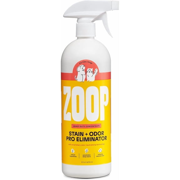 Pet Stain and Odor Pro Eliminator Spray, Enzymatic Cleaner for Dog Urine, Cat Urine, Safe, Heavy Duty Formula. Removes Pet Urine Odor & Stains, Safe for All Surfaces - 32 oz.
