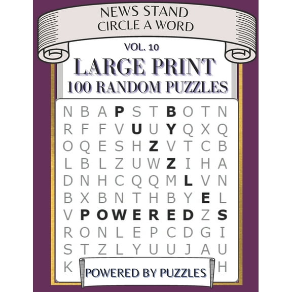 News Stand Circle a Word Vol.10: Large Print 100 Random Puzzles, (Paperback)