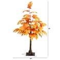 thumbnail image 3 of Nearly Natural Pre-Lit Autumn Maple Artificial Fall Tree - 3' - Warm White LED Lights, 3 of 4