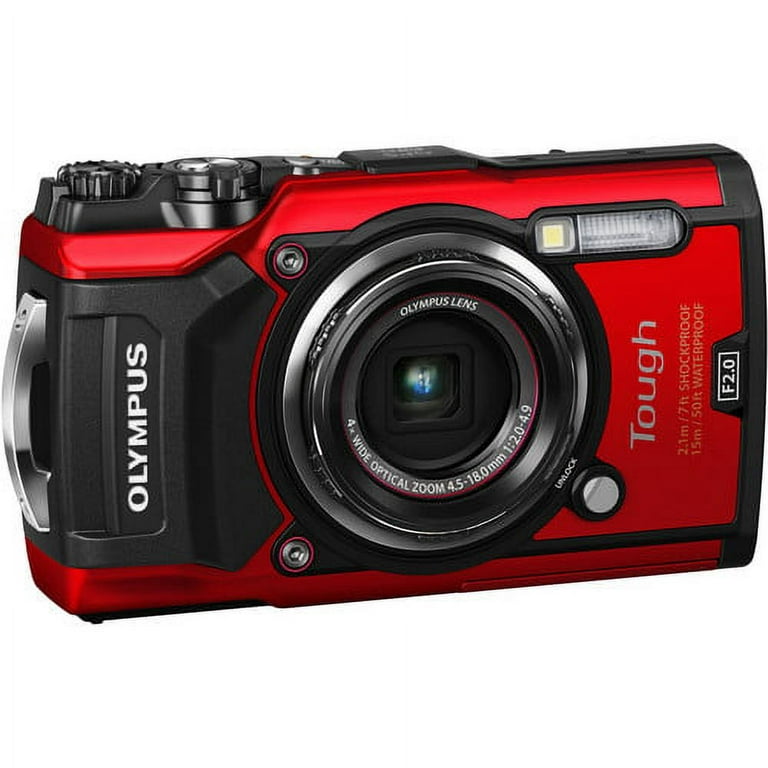 Olympus Tough TG-5 Digital Camera (Red) + Pixi Accessories Starter Bundle