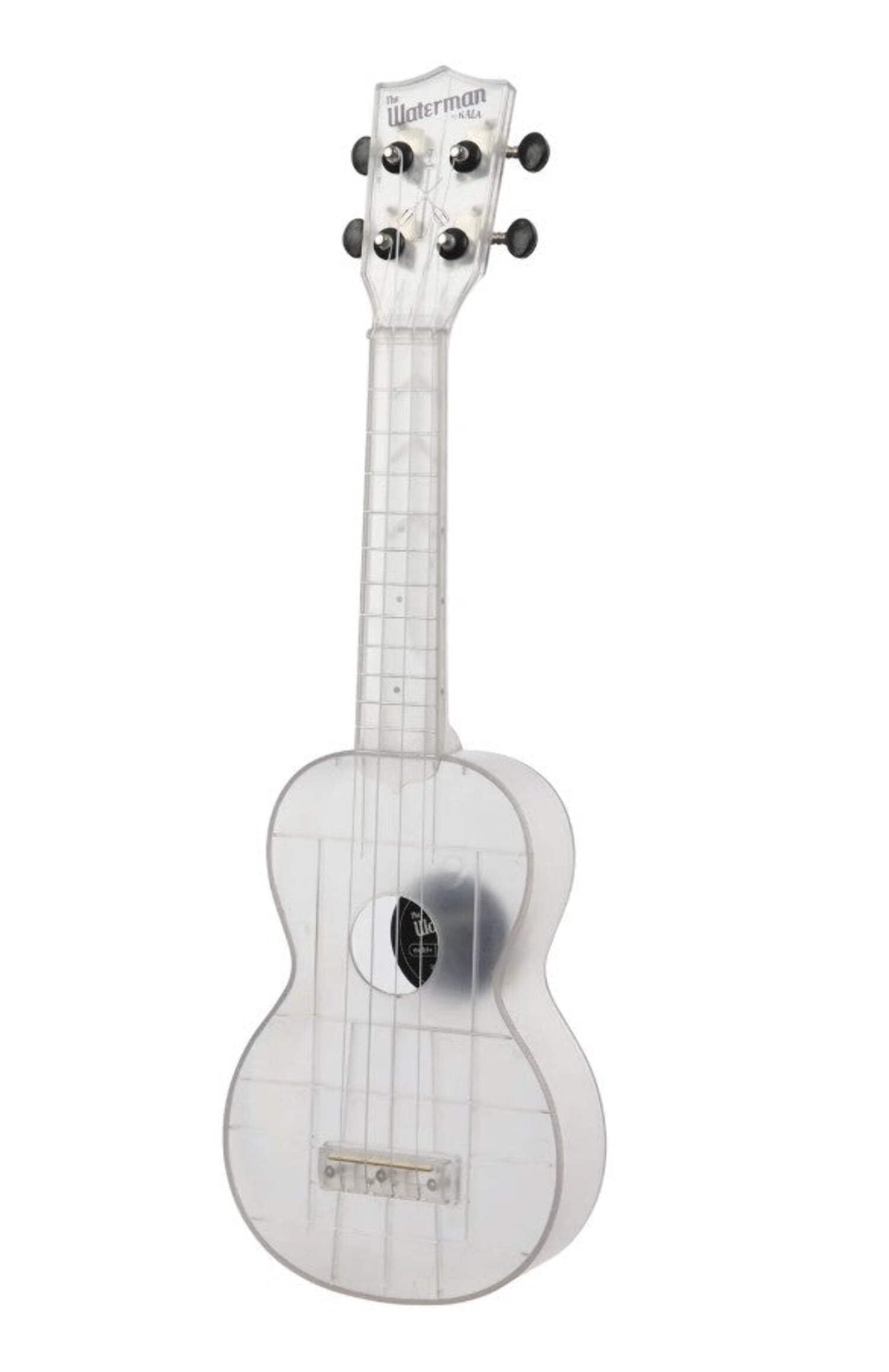 Kala Soprano Waterman Ukulele, Transparent Frosted Glass, 1 lb