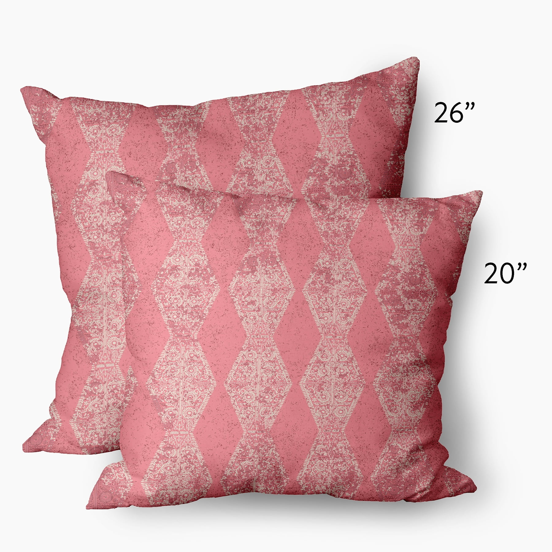 Simply Daisy 26" x 26" Victorian Pink Polyester Throw Pillow