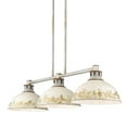 thumbnail image 4 of Golden Lighting Kinsley 3-light Island Light in Antique Ivory shade, 4 of 11