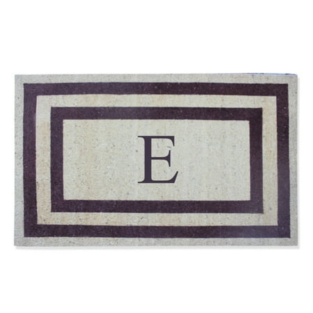 First Impression Terrance Clic Border Monogrammed Semi Circle First Impression Terrance Clic Border Monogrammed Semi Circle Door Mat
