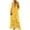 Yellow, variant on HNMKIU Elegant Women's Long Sleeve Beach Dress with Lace Patchwork and Bohemian Fringe Detail for Resort Holiday Pink,S