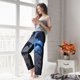 thumbnail image 5 of Balery Black And Blue Lightning Dragon Pantalones de pijama para mujer, pijamas ultraligeros, pantalones de estar por casa-Small, 5 of 6