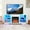 White, variant on Smooth - Surface TV Stand | Fireplace Allows 360 - Degree Flame Viewing | Store More Items in Half - Closed Cabinets