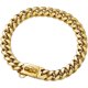 thumbnail image 1 of Collar de cadena para perro dorado con hebilla segura con piedras de circonita cúbica heladas Cadena de eslabones cubanos de acero inoxidable de metal de 33 quilates Collar de cadena de entrenamiento, 1 of 6