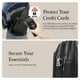 thumbnail image 3 of Bolso bandolera negro de piel auténtica antirrobo RFID para mujer, 3 of 7