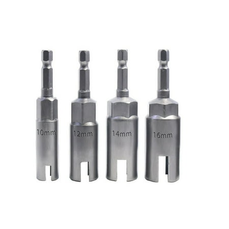

Goodhd 4Pcs Butterfly Bolt Socket Wrench 1/4 Hex Wing Nut Driver for Panel Nuts screws